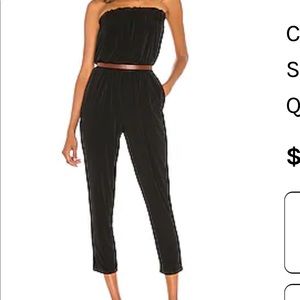 Black strapless jumpsuit